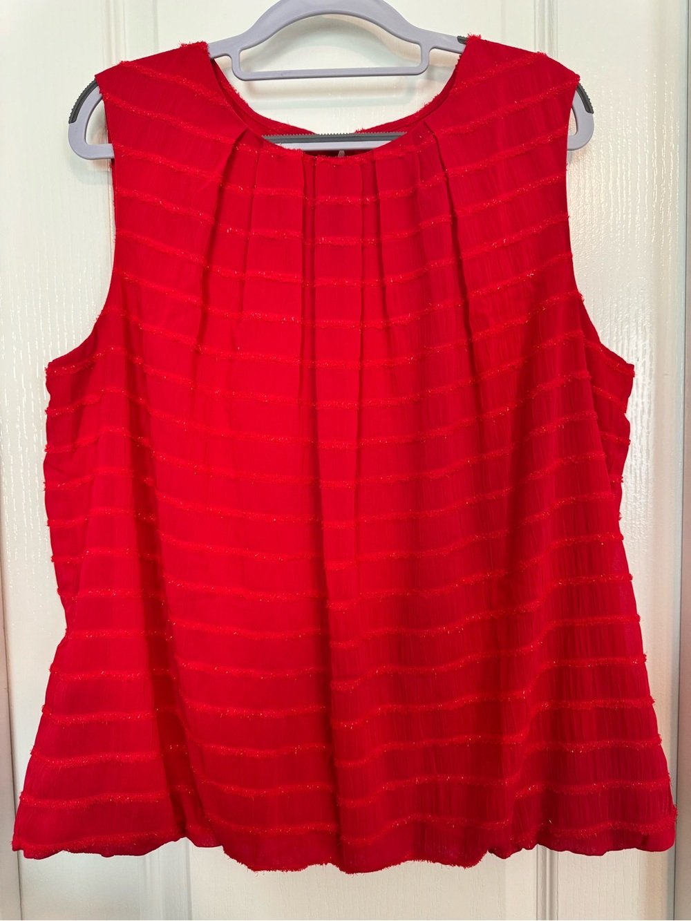 Liz Claiborne Bright Red Sleeveless Top